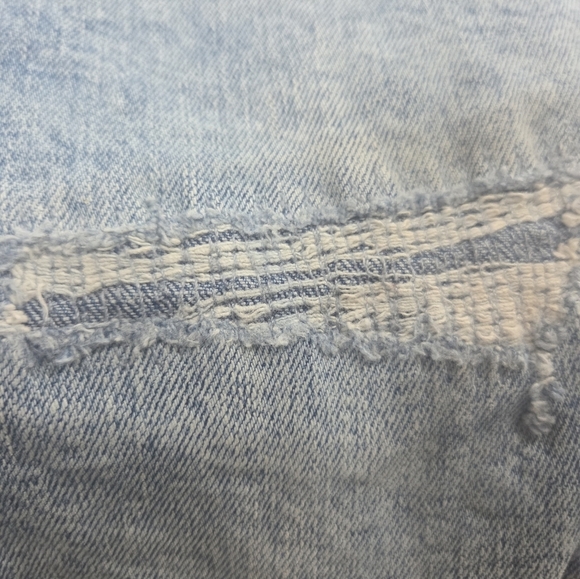 Old Navy Jeans Mens 32x32 Slim Fit Medium Wash Distressed Holes Patch Stretch - Picture 10 of 17